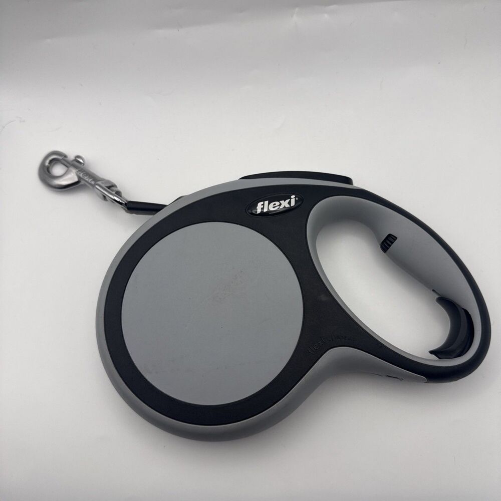 Flexi New Comfort Tape Large 8m Grey/Black Retractable Dog Leash